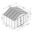 Foto van Palram – Canopia Yukon 11X9S Donkergrijs Shed with floor