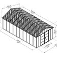 Foto van Palram – Canopia Yukon 11X21.3 S Donkergrijs Shed no floor
