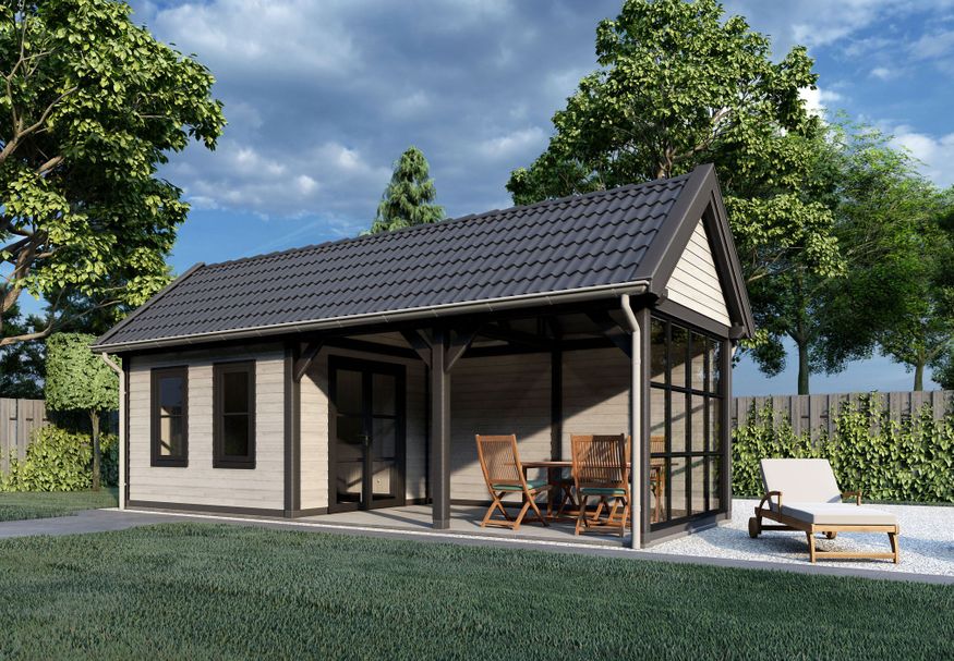 Foto von Trendhout Satteldach XL Außenaufenthalt 1217x440 cm