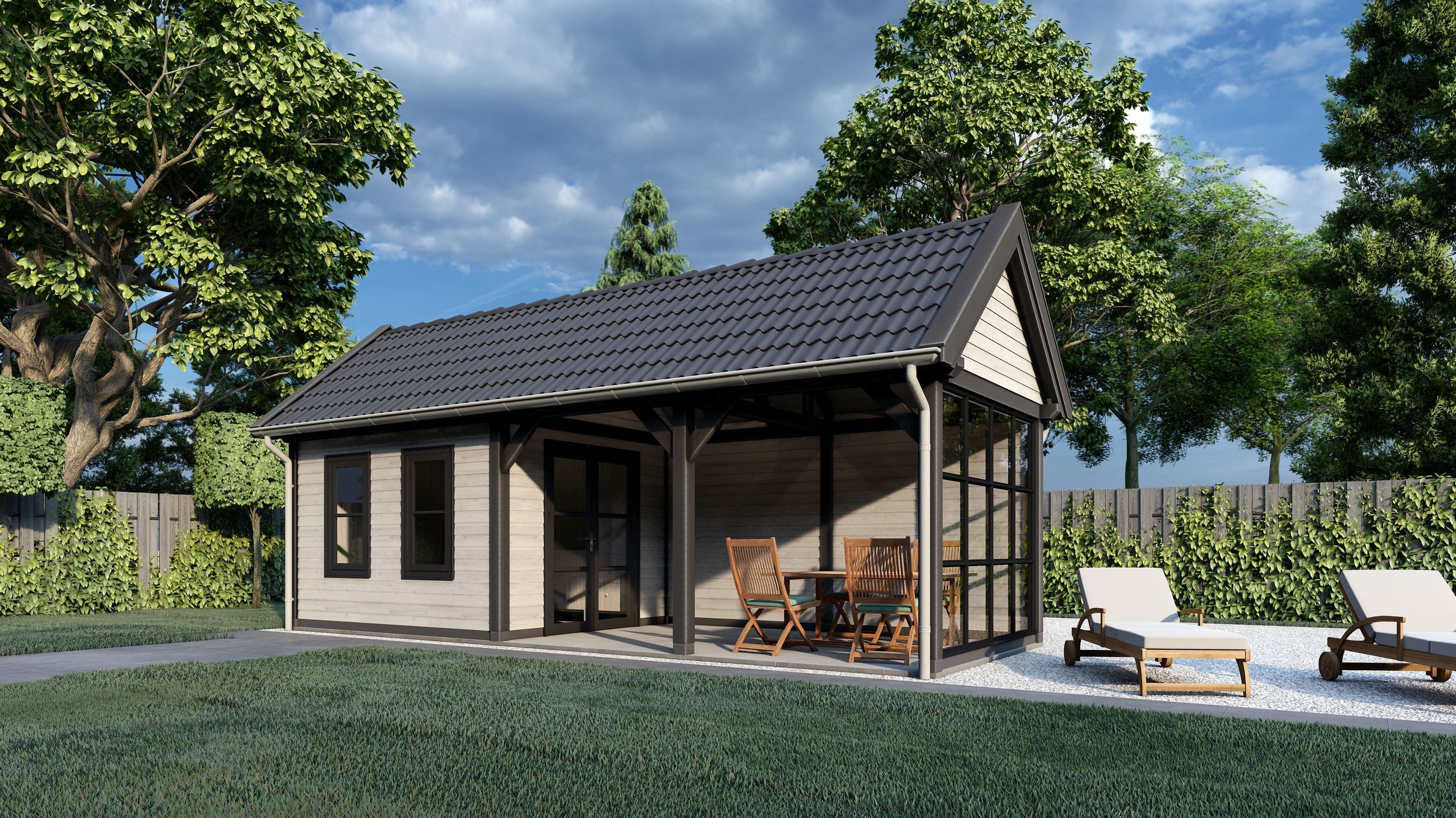 Foto der Trendhout Satteldach XL Außenaufenthalt