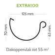 Foto van Azalp Dakgootset Zadeldak 340 cm - Antraciet