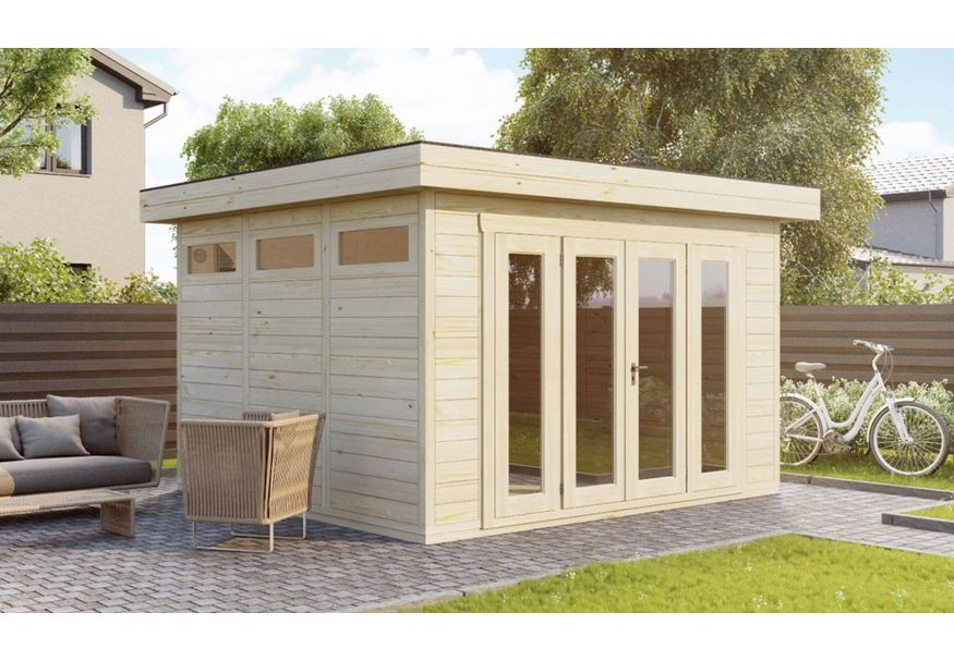 SmartShed Gartenhaus Zenon 400x350 cm, 30 mm Foto von SmartShed Gartenhaus Zenon 400x350 cm, 30 mm