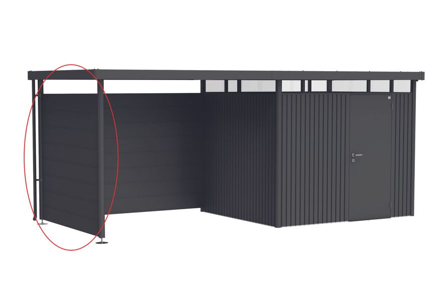 Foto van Biohort Zijwand HighLine H3 Donkergrijs metallic