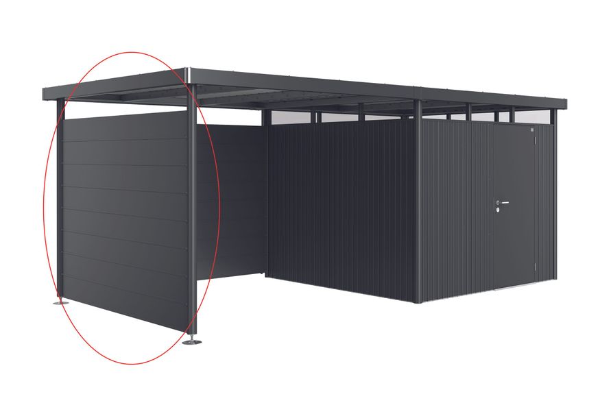 Biohort Zijwand HighLine H4 Donkergrijs metallic Foto van Biohort Zijwand HighLine H4 Donkergrijs metallic