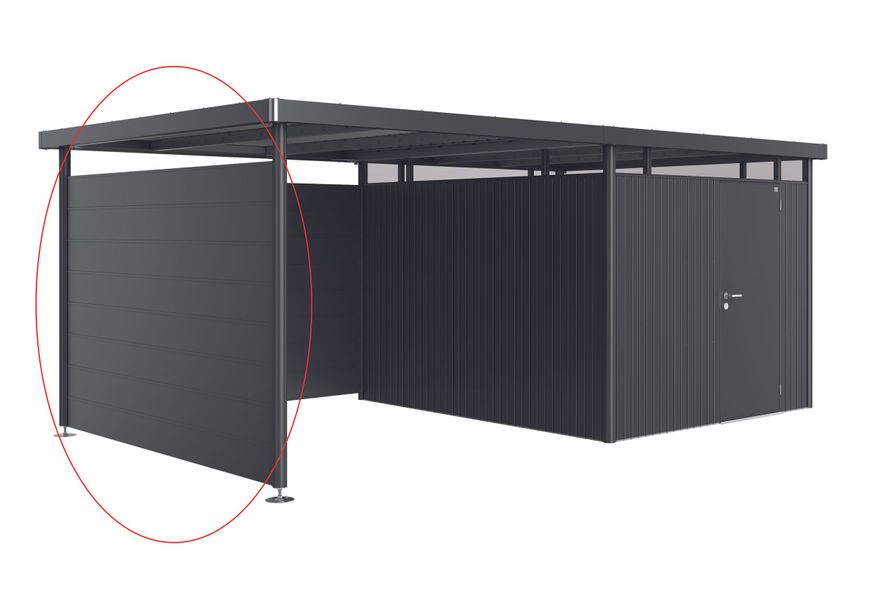Foto van Biohort Zijwand HighLine H5 Donkergrijs metallic