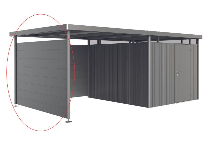 Foto van Biohort Zijwand HighLine H5 Kwartsgrijs metallic