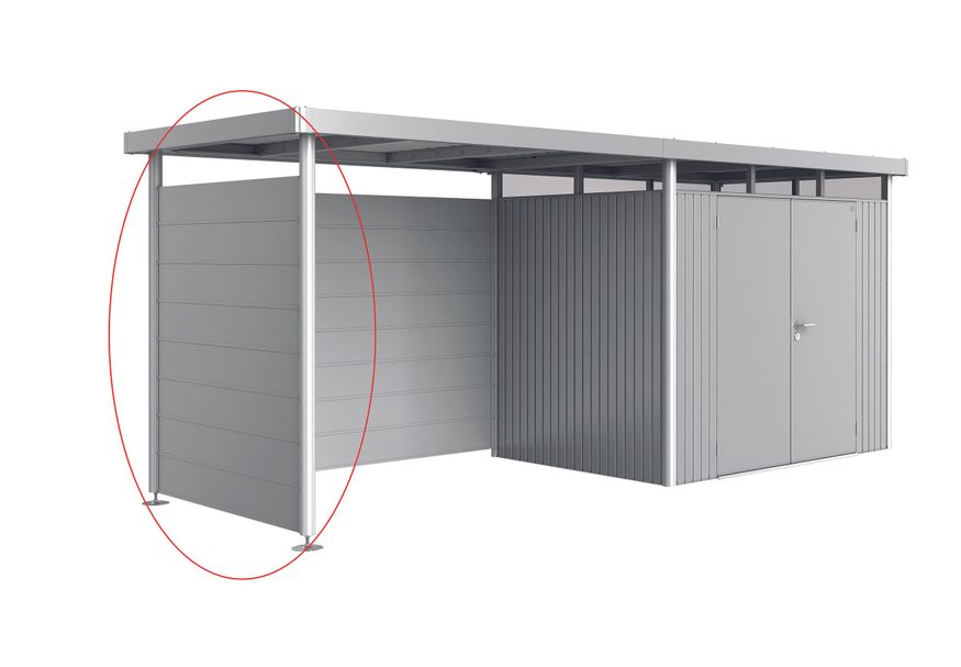 Foto van Biohort Zijwand HighLine H2 Zilver metallic