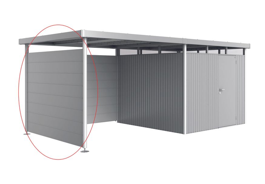 Biohort Zijwand HighLine H4 Zilver metallic Foto van Biohort Zijwand HighLine H4 Zilver metallic