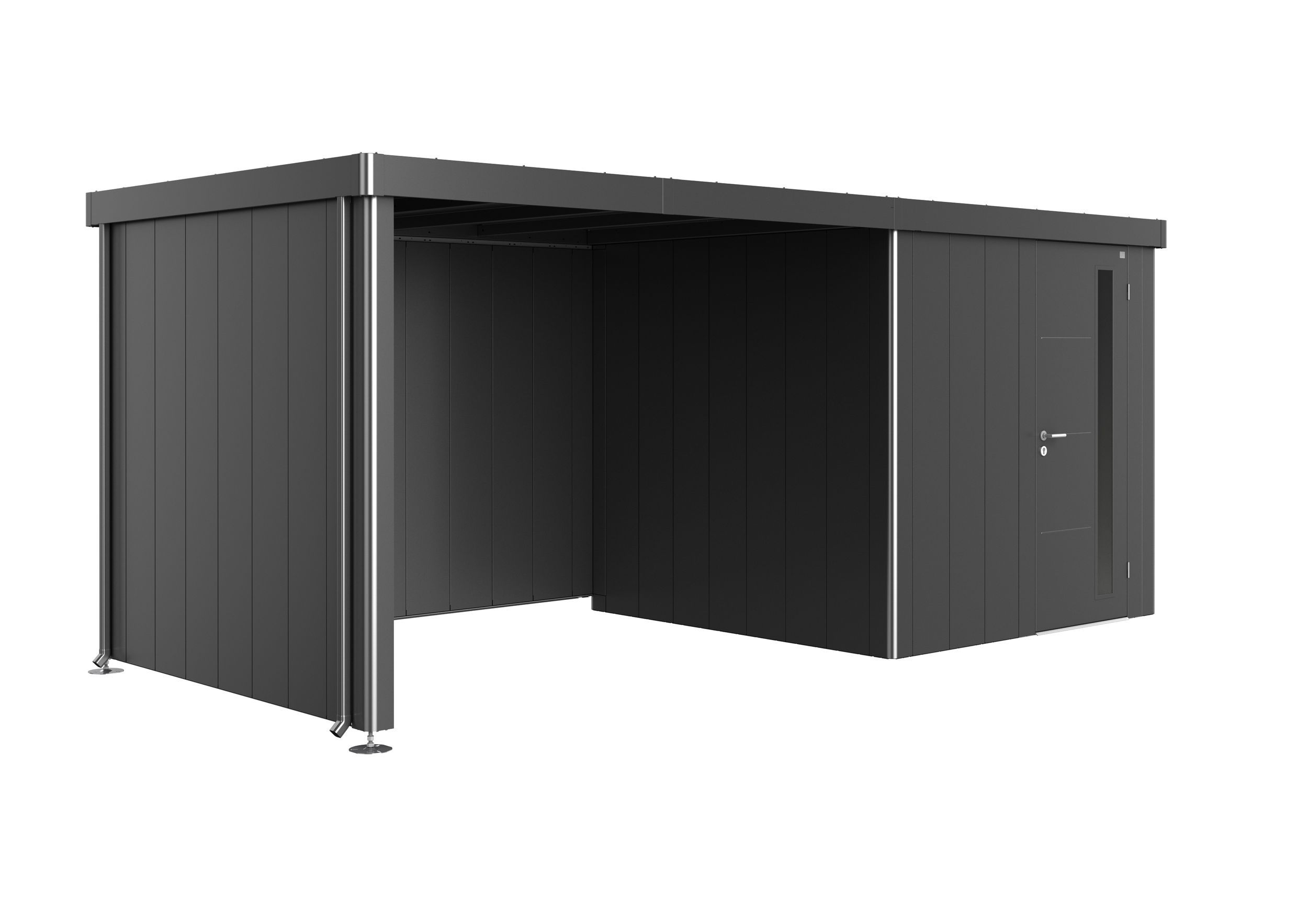 Foto van Biohort Zijwand voor Zijdak voor berging Neo Gr. 3A/3B/3C/3D donkergrijs-metallic