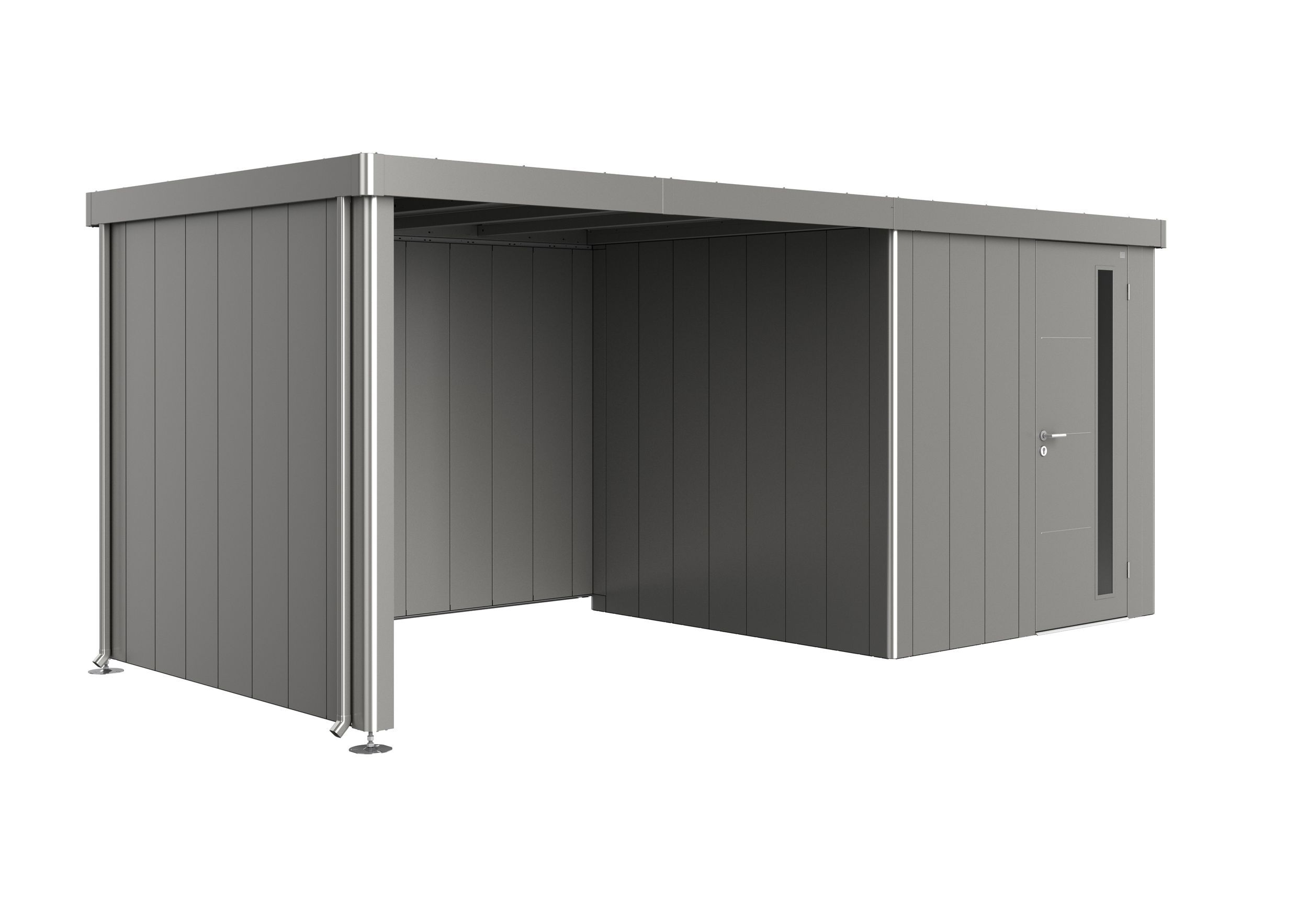 Foto van Biohort Zijwand voor Zijdak voor berging Neo Gr. 3A/3B/3C/3D kwartsgrijs-metallic