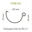 Foto van Azalp Dakgootset Zadeldak Zink 110mm – 340 cm