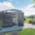 Foto van Biohort Panorama P1 metalen tuinhuis donkergrijs metallic enkele deur