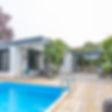Foto van Karibu houten zwembad Classic 1 350 x 320 x 124 cm - blauwe liner + skimmer