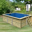 Foto van Karibu houten zwembad Classic 2 440 x 350 x 124 cm - blauwe liner + skimmer