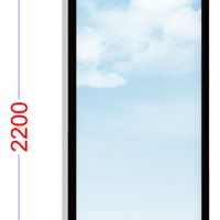 Foto van WoodAcademy Zijwand 86.5x220 cm Glas
