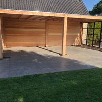 Foto der WoodAcademy Seitenwand 400 cm Glas mit Stab