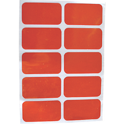 Reflector Stickers rood (set van 10 stuks)
