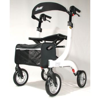 Foto van Lichtgewicht rollator Nitro medium wit met ultra soft wielen