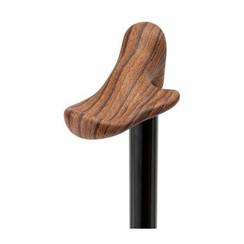 Foto van Wandelstok ergonomisch houtprint links