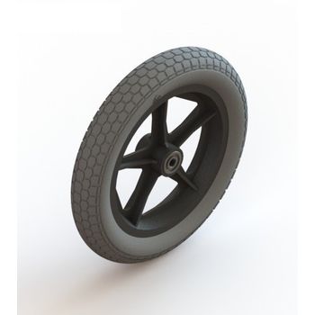 Foto van Wiel 12 inch compleet massief grijs