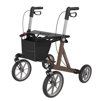 Foto van Lichtgewicht rollator Explorer Medium Bruin
