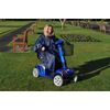 Afbeelding van Poncho voor rolstoel en scootmobiel met mouwen blauw