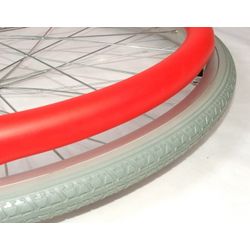 Hoepelovertrek ROOD voor 24 inch rolstoelwiel (per stuk)