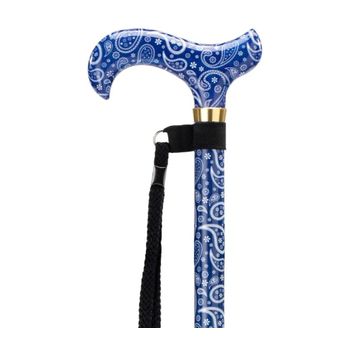 Foto van Wandelstok met bedrukt handvat Delfts blauw