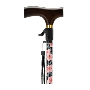 Foto van Wandelstok met drukknopbediening bloemen