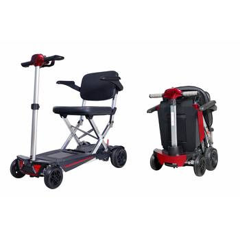 Foto van Opvouwbare Scootmobiel Kaigo Superlite, Rood