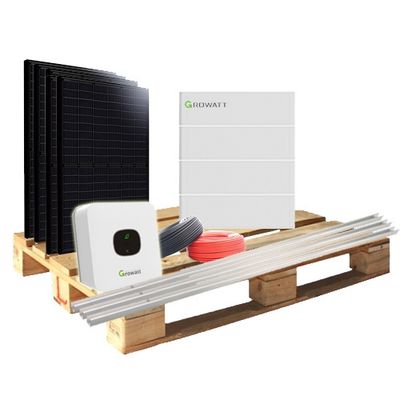 15 Zonnepanelen 6000Wp URE Schuin Golfplaten Landscape - Growatt Omvormer & Thuisbatterij 10kWh