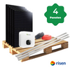 Afbeelding van 4 Zonnepanelen 1580Wp Risen Schuin Dak Golfplaten Portrait - incl. Enphase IQ8+ PLUS Micro-Omvormer