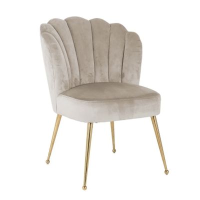Foto van Richmond - Stoel Pippa - Khaki Velvet / Gold