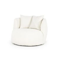 Eleonora - Fauteuil Louis met kussen - Beige Spark