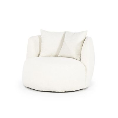Foto van Eleonora - Fauteuil Louis met kussen - Beige Spark