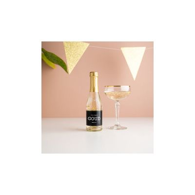 Tweede foto van FLESSENWERK - Jij bent goud waard - Prosecco met bladgoud