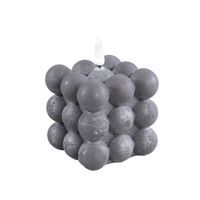 PTMD - Led Light Candle Swish Grey Bubble Shaped Flickeri 