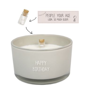 Foto van MY FLAME LIFESTYLE - Sojakaars Flessenpost - Happy Birthday 