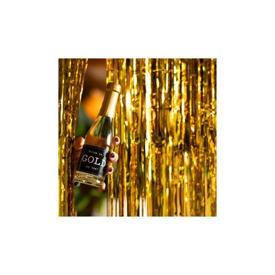 Tweede foto van FLESSENWERK - drink it gold as ice - secco met bladgoud