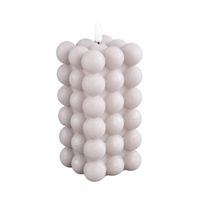PTMD - Led Light Candle Beige Bubble Shaped Flickeri