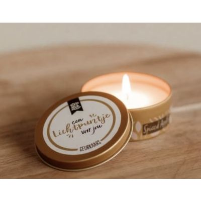 Tweede foto van 100% LEUK - Geurkaarsje - Lichtpuntje Voor Jou