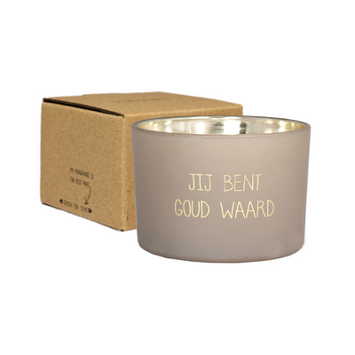 Tweede foto van MY FLAME LIFESTYLE - Sojakaars - Jij bent goud waard - Fig's delight