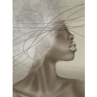 Urban Cotton - Cloudy Thoughts - Wand schilderij