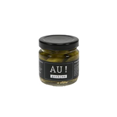 Foto van FLESSENWERK - au! gurkje - petits cornichons