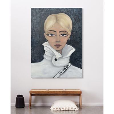 Foto van Urban Cotton - Lady in The White coat - Wand schilderij