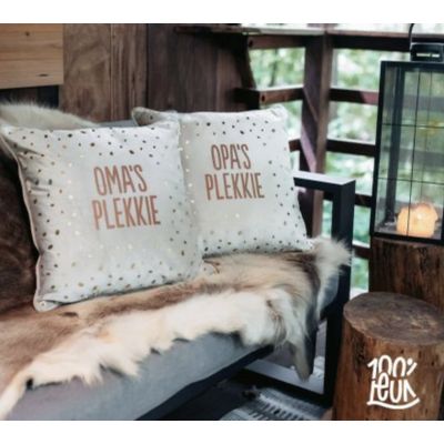 Tweede foto van 100% LEUK - Sierkussen - Opa’s plekkie
