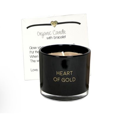 Foto van MY FLAME LIFESTYLE - Sojakaars Wensarmbandje - Heart Of Gold