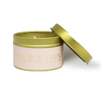 Tweede foto van MY FLAME LIFESTYLE - Sojakaars XS - Een blikje liefde - Warm cashmere