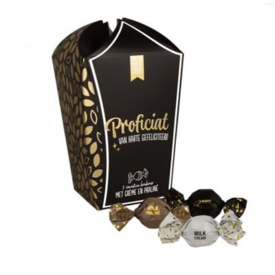 Foto van 100% LEUK - Proficiat - 3 smaken bonbons