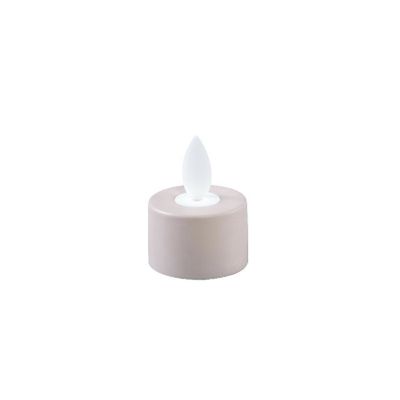 Foto van PTMD - Tea Light Candle - Rustic Beige Fixed Flame 6 pcs